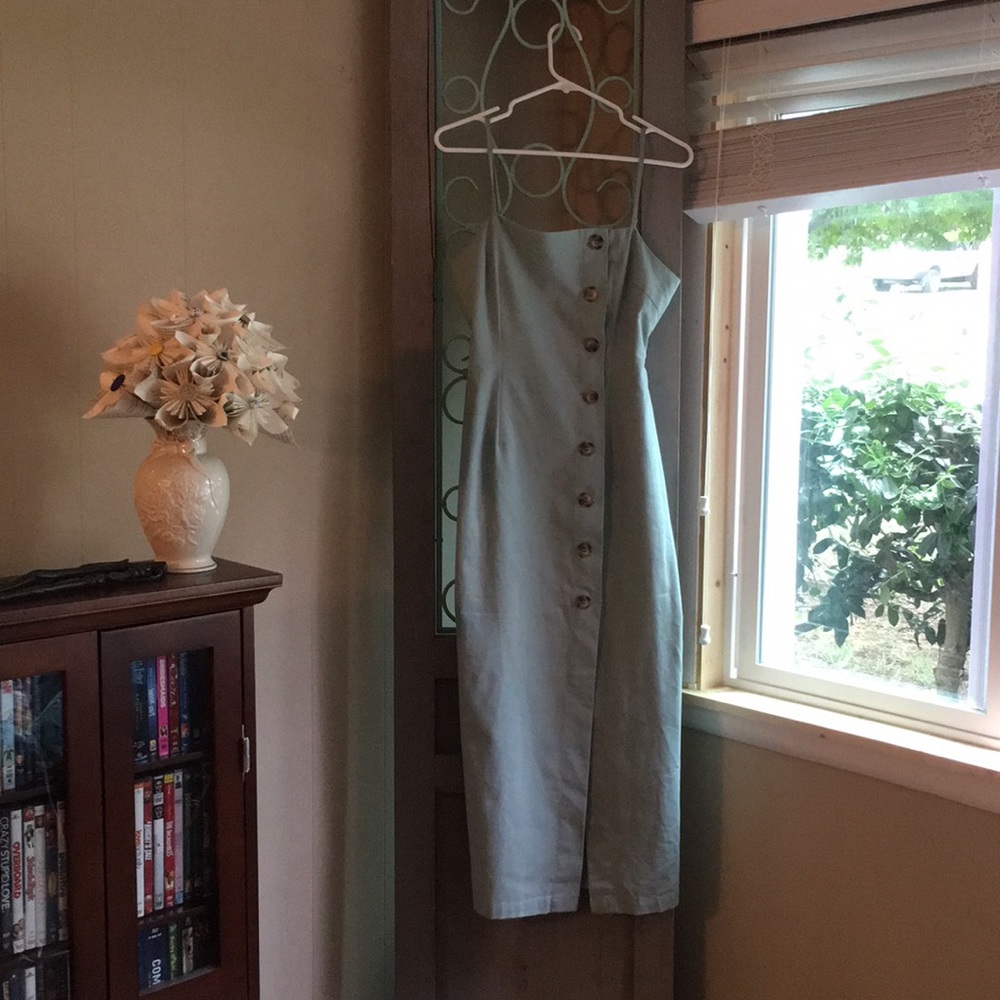 Pale Green Button Up Dress